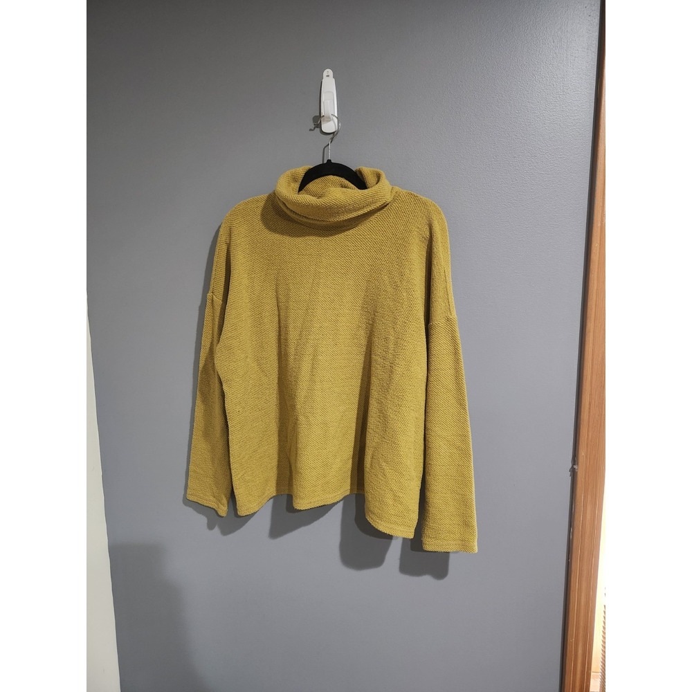 Aerie Mustard Yellow Cowl Neck Sweater Womens Size Small